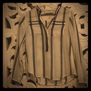 Striped sheer top